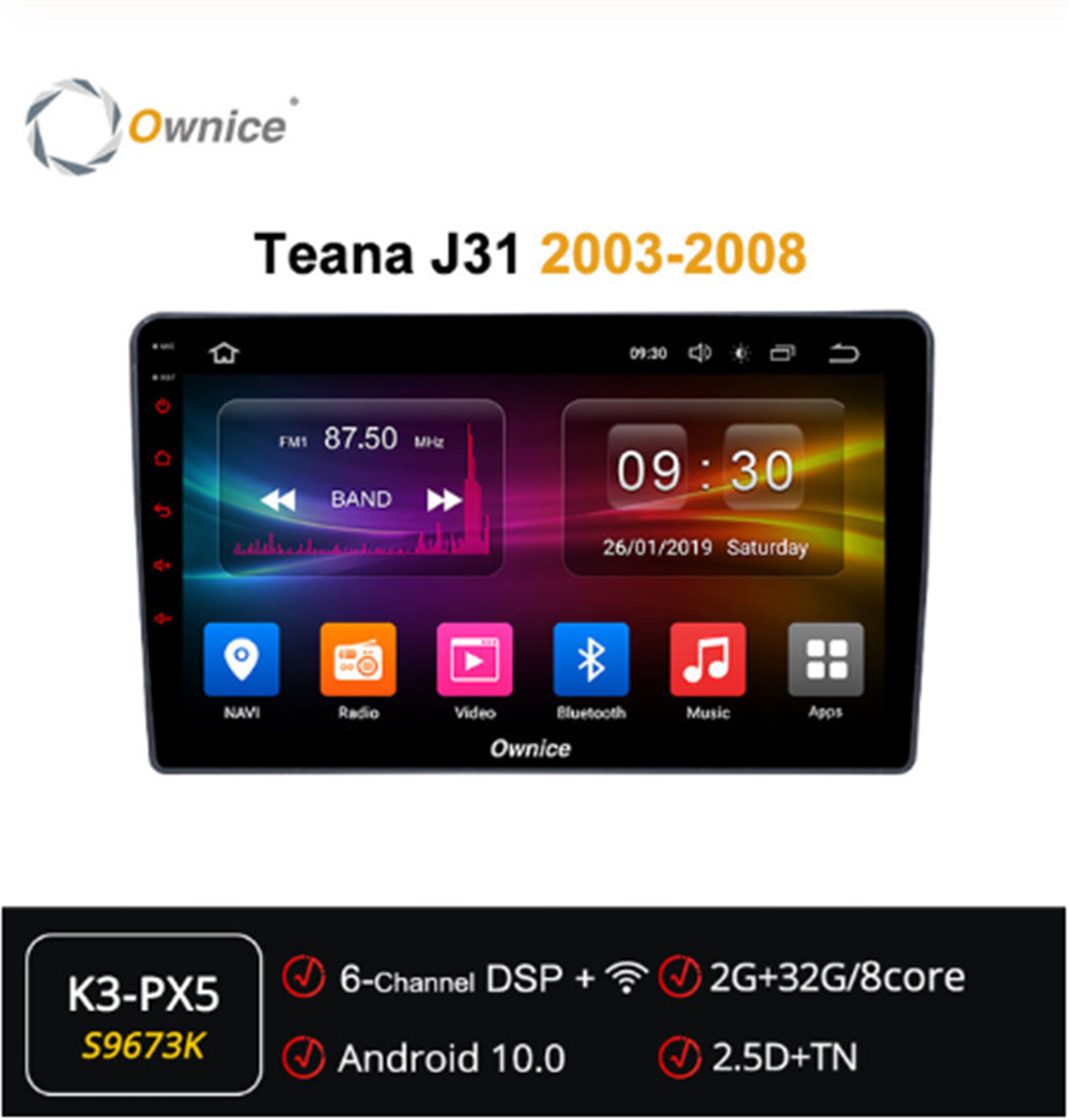 Ownice Android 10.0 Octa Core 2 Din Car Dvd Player ForNissan Teana J31 2003 - 2008 SPDIF DSP 360Panorama Optical GPS Navi Stereo