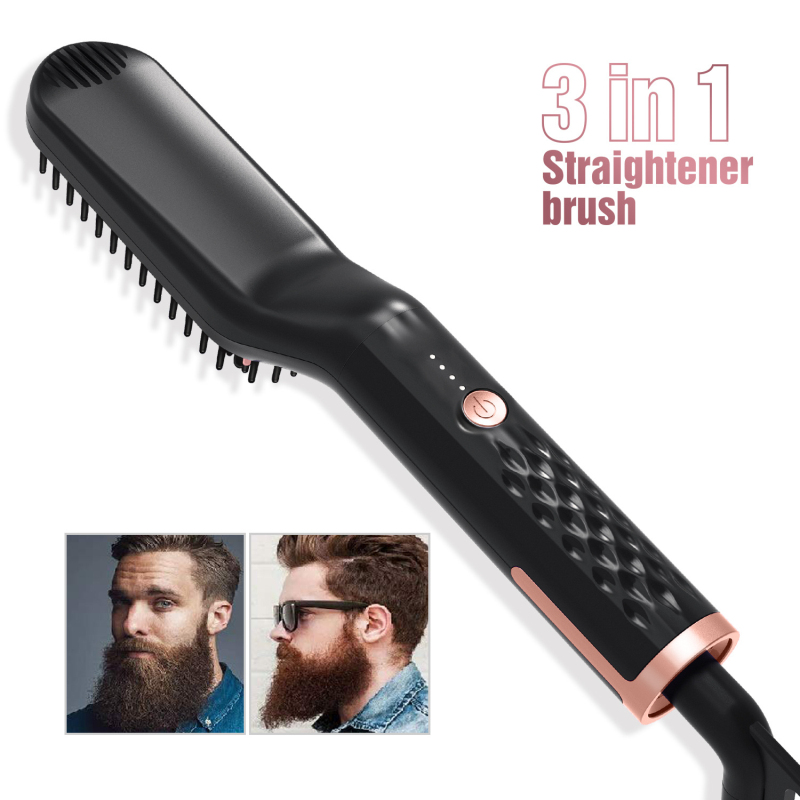 Hair Straightening Irons Beard Grooming kit Boy Multifunctional Men Beard Straightener Styling Multifunctional Hair Comb Brush