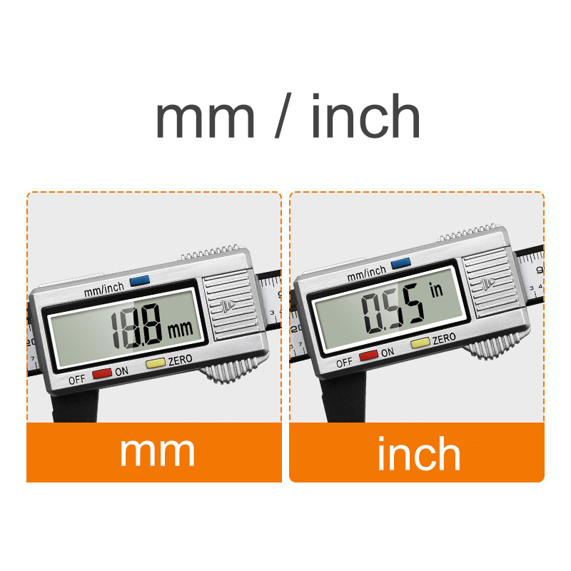 Precision 6 Inch150mm Plastic LCD Digital Vernier Caliper Measuring Tool