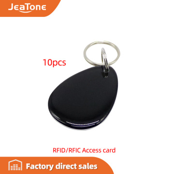 10pcs/lot RFIC/RFID Proximity Access Control Card Waterproof Black Smart Keyfobs Key Tags Card