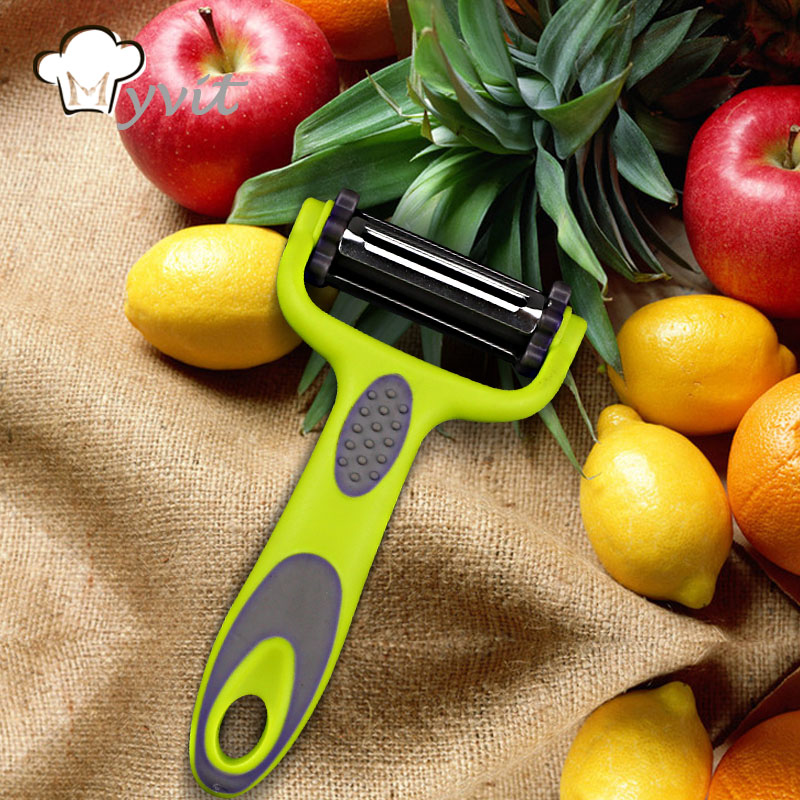 Multifunctional Peeler 360 Degree Rotary Potato Peeler Vegetable Cutter Fruit Planer Kitchen Gadgets with 3 Blades