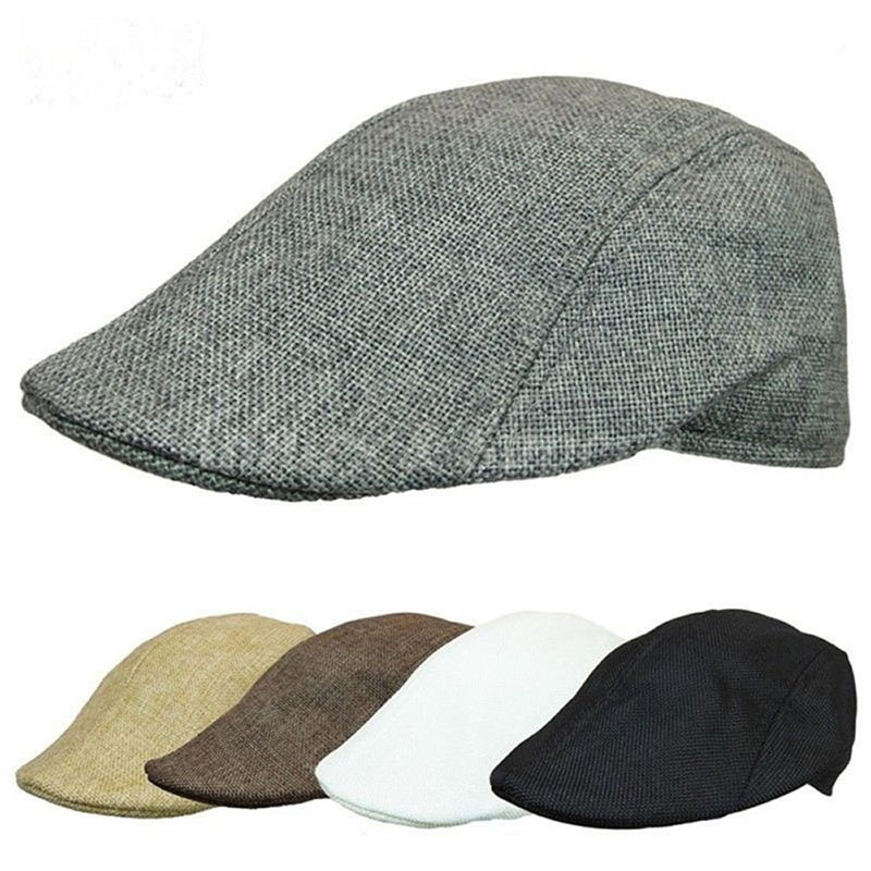 Mens Womens Duckbill Cap Ivy Cap Golf Driving Sun Flat Cabbie Newsboy Hat Unisex berets