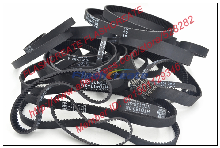 5pcs HTD3M belt 354 3M 9 length 354mm width 9mm 118 teeth 3M timing belt rubber closed-loop belt 354-3M Free shipping