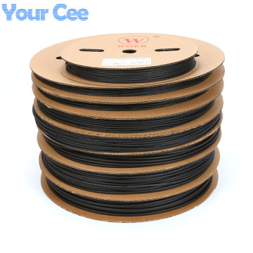 A Roll 200meter Black Heatshrink Heat Shrink Tube Insulation Sleeving 1mm 2mm 3mm 4mm