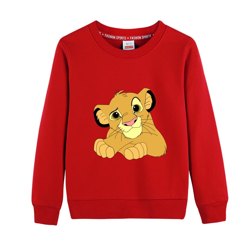 Lion King Children Boys Sweatshirts Toddler Baby Girls Clothes 2020 Spring Autumn Cute Long Sleeve Fashion top