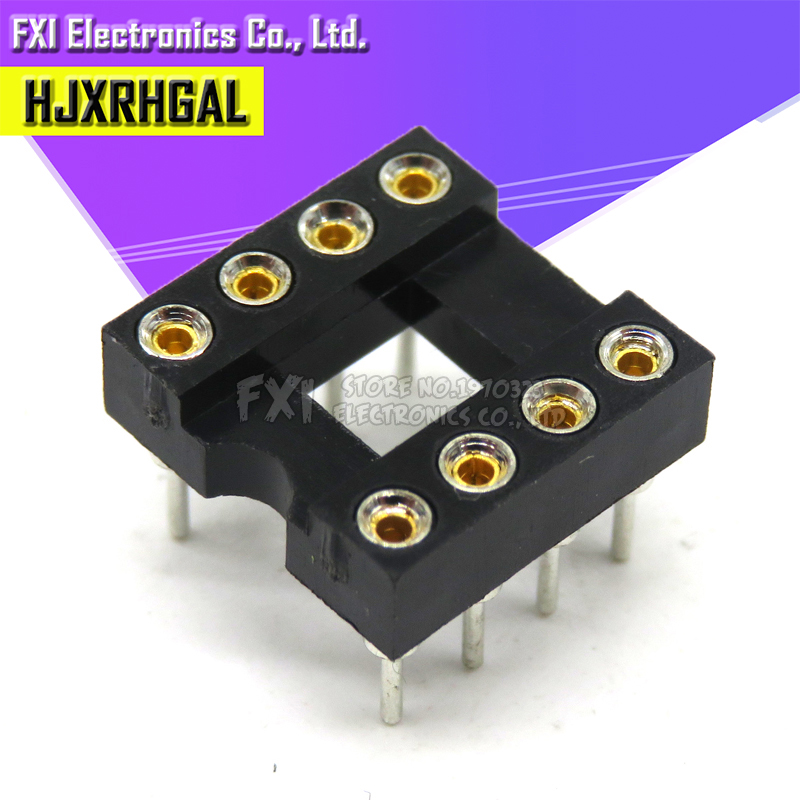 20pcs Round Hole 8 Pins 2.54MM DIP DIP8 IC Sockets Adaptor Solder Type 8 PIN IC Connector new