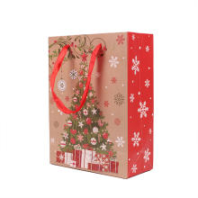 Custom Christmas Packaging Paper Gift Bag With Handles