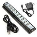 1PC 10 Ports USB 2.0 Hub 480 Mbps Hi-Speed USB Hub With Power Adapter for PC Laptop Computer Drop Shipping 3