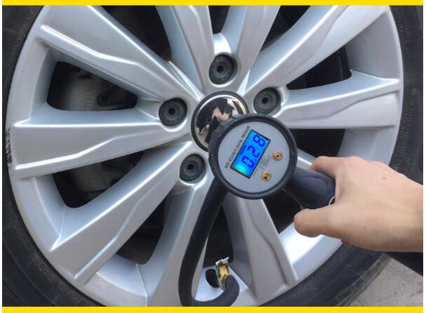 Pro Digital Tire Inflation Gun Air Inflator Gauge Tyre Pressure Gun Tester Car Inflatable Pump Metal Braided Hose Quality LCD