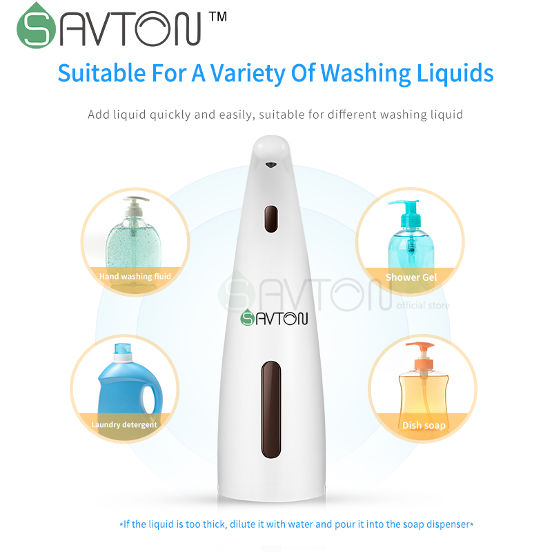 SAVTON Intelligent Foam Soap Dispenser Induction Automatic Handwashing Machine For Kitchen Bathroom Smart Soap Dispenser Pump