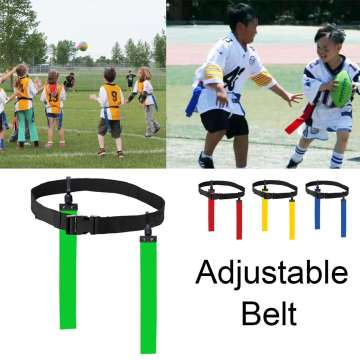 American Football Match Training Belt Rugby Flag Training Tag Waist Strap Flag Adjustable Ribbon Professional Free Size Belt