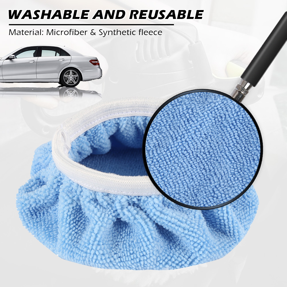 8 Pcs Set 5 Inch & 6 Inch Car Polisher Bonnet, Waxers Bonnet Set for Most Car Polishers For Car Polisher (Woollen+Microfiber)