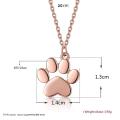 SILVERHOO 925 Sterling Silver Necklace For Women Cute Animal Footprints Paw Pendant Necklaces Hot Sale Fine Silver Jewelry Gift