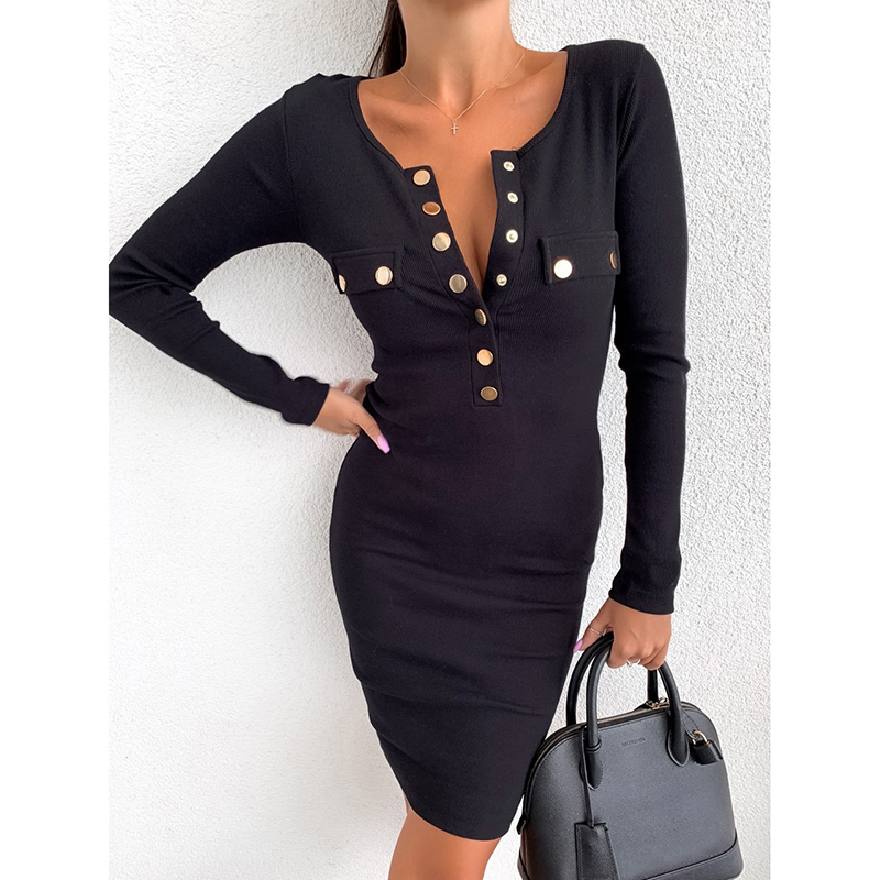 Sexy Pink Black Khaki Women Winter Mini Dress Casual Long Sleeve Autumn Fall Knitted Ribbed Bodycon Ladies Short Dress C388