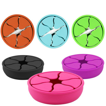 Creative Round Silicone Cable Winder Cute Office Desk Organizer Earphone Protector USB Cable Holder Storage Box Desk Accessories