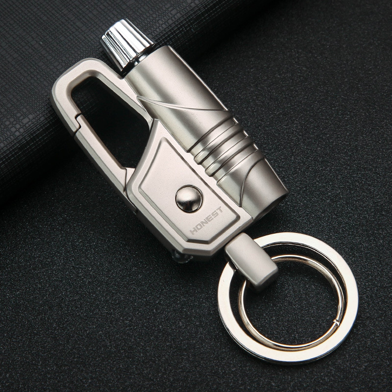 Honest Permanent Match Keychain Lighter New Type Metal LED Waterproof No Flint Fire Kerosene Camping Outdoor Survival Tool