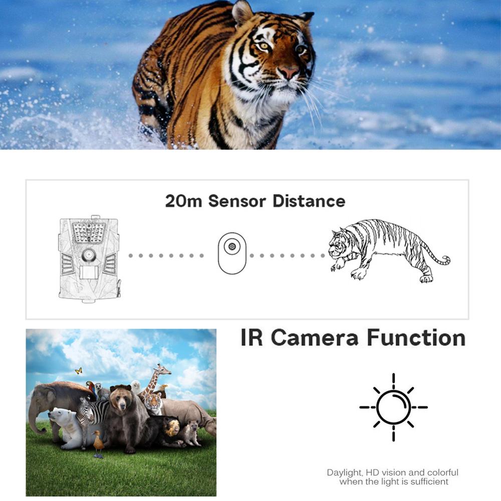 20M 1080P 30fps IPX54 IR LEDs Flash Hunting Camera 940nm Wild Camera GPRS Night Vision for Animal Photo Fall Hunting Camera