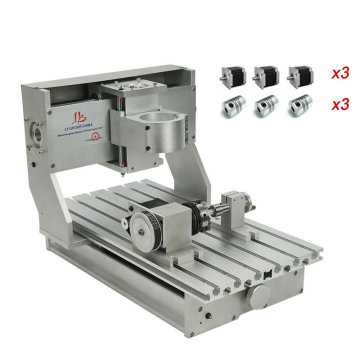 DIY cnc 3020 frame 3axis 4axis for cnc engraving milling machine ball screw limit switches with Nema23 stepper motors couplings
