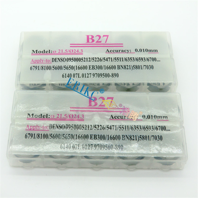 50pcs Adjusting Shim B27 Common Rail Injector Adjustment Shim B27 Gasket Washer Size: 1.57-1.66mm for DENSO Injectors