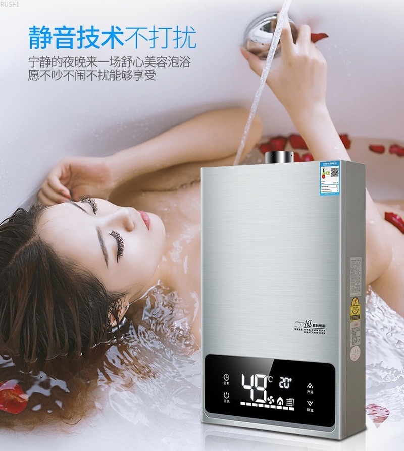 16L Instant Heating Home Intelligent Gas Water Heater Natural Tankless Water Heater Propane Heater