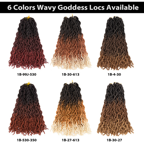 Ombre Gypsy Locs Crochet Braid Hair Wavy Goddess Supplier, Supply Various Ombre Gypsy Locs Crochet Braid Hair Wavy Goddess of High Quality