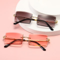 2020 Retro Sunglasses Women Brand Designer Rimless Gradient Sun Glasses Shades Cutting Lens Frameless Eyeglasses for Driver
