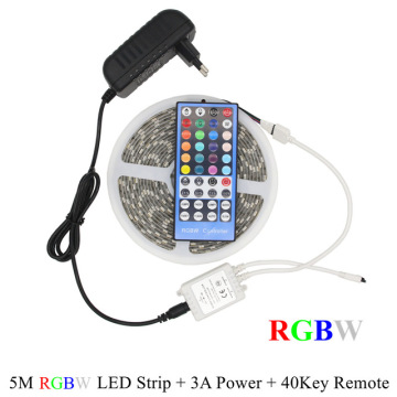 RGBWW RGBW Led Strip 12V 5050 5M 10M Waterproof RGBW RGBWW 12V LED Strip Neon light 40key Remote Controller 12V Adapter Full Set