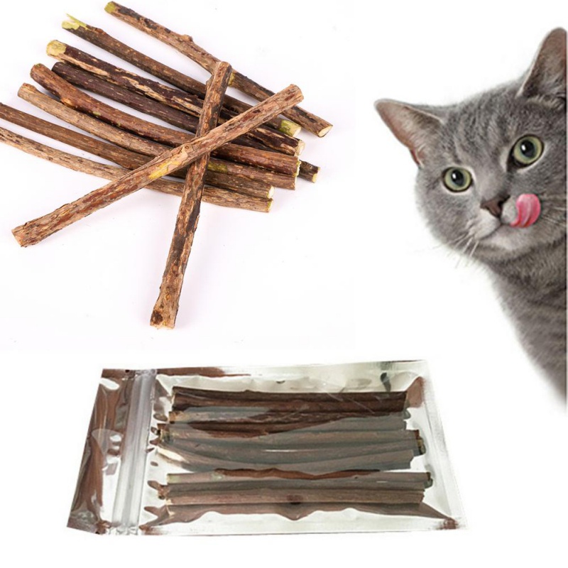 Natural Catnip Pet Cat Molar Toothpaste Stick Cat Snacks Sticks Pet Pure Wood Polygonum Cleaning Teeth