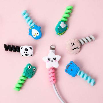 Cartoon Cable Protector Data Line Cord Protective Case Cable Winder Mobile Phone Accessories Charging Cable Winder Organizer