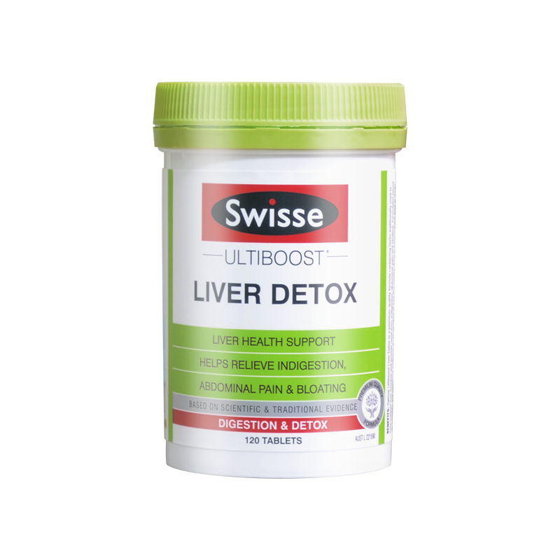 Australia Swisse Liver Detox 120 Tablets for Liver Function Indigestion Bloating Cramping Relief Antioxidant Detoxification