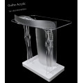 Displays2go Floor Standing Speaking Podium, Slanted Top, Quick Assembly Theater Furniture