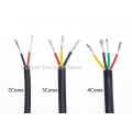 Square 0.3mm Ultra Soft Sheath Wire 2 3 4 Core Silicone Rubber Cable Insulated Flexible Copper High Temperature Power Line Black