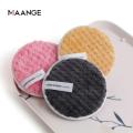 MAANGE 1PC Facial Makeup Remover Puff Microfiber Cloth Pads Sponge Double layer Face Cleansing Towel Lazy Cleansing Puff Tools