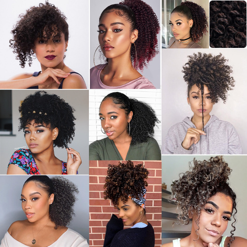 Alileader Wholesale 90g Dreadlock Puff 9.8inch Kinky Curly Hair Short Wholesale Drawstring Afro Ponytail Extension Supplier, Supply Various Alileader Wholesale 90g Dreadlock Puff 9.8inch Kinky Curly Hair Short Wholesale Drawstring Afro Ponytail Extension of High Quality