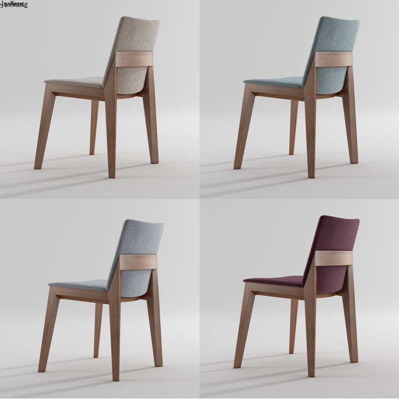 Nordic Minimalist Dining Chair Home Livingroom Furniture Solid Wood Restaurant Hotel Bevel Chair Fashion Study Backchair