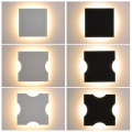 Sconce Outdoor Wall Light 8w 200mm Black White Square Modern Wall Lamps