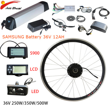 36V 250W-500W E Bike Conversion Kits Electric Bicycle Motors Battery Samsung 36V 12ah Electric Motor Wheel Bicicleta Electrica