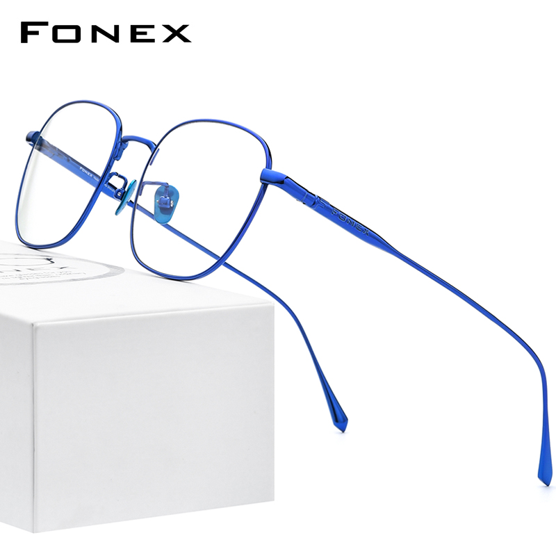 FONEX Pure Titanium Glasses Frame Men Square Eyewear 2020 New Fashion Male Optical Myopia Prescription Eyeglasses Frames 8560