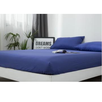 33 Solid color soft polyester fabric fitted sheet mattress cover with elastic rubber band bed sheet