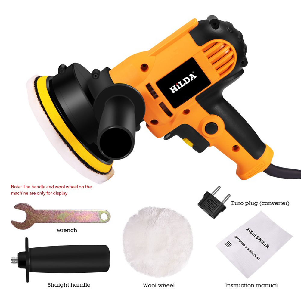 220V 700W Portable Car Polisher Polishing Machine Angle Grinder Adjustable Speed Car Waxing Polishing Machine Electric Polisher