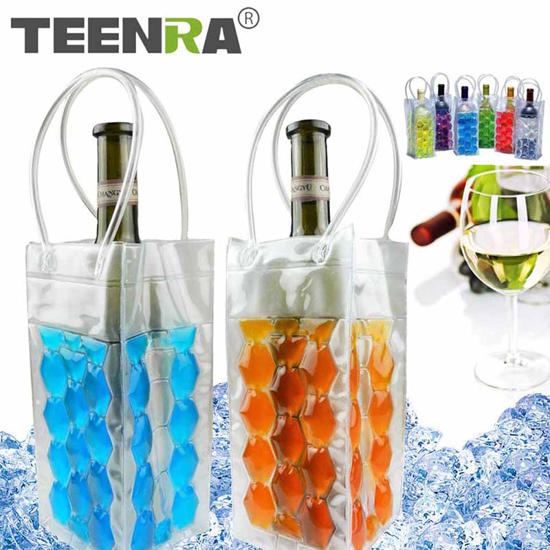 TEENRA 1PC Champagne Ice Bucket Wine Bottle Freezer Bottle Champagne Cooler Beer Cooling Ice Carrier Holder Liquor Ice Cold Tool