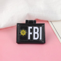 The Flip-Cover Pin FBI Fox Mulder ID Card Enamel Brooches Funny portrait Lapel pins Badges X-Files Jewelry Cartoon Pin
