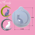 Amoliy DIY Moon Cat Silicone Mold Pendant Necklace Mold Jewelry Making Resin Mould Epoxy Casting Craft Tool Cake Decorating Tool