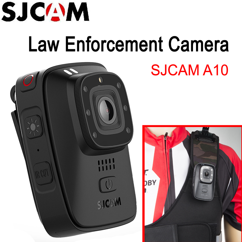 SJCAM A10 Portable Law Enforcement Camera Wearable Body Cameras IR-Cut B/W Switch Night Vision Laser Lamp Infrared Action Camera