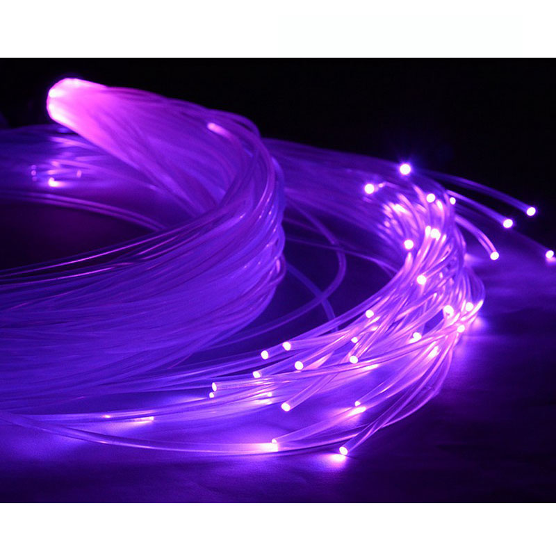 100PCS X 0.75mm X 5 Meter end glow PMMA plastic optic fiber cable free shipping