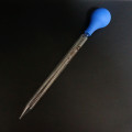 1pcs 2pcs 10ml Lab Glass Graduated Pipette Dropper Transfer Pipette with Blue Rubber Bulb