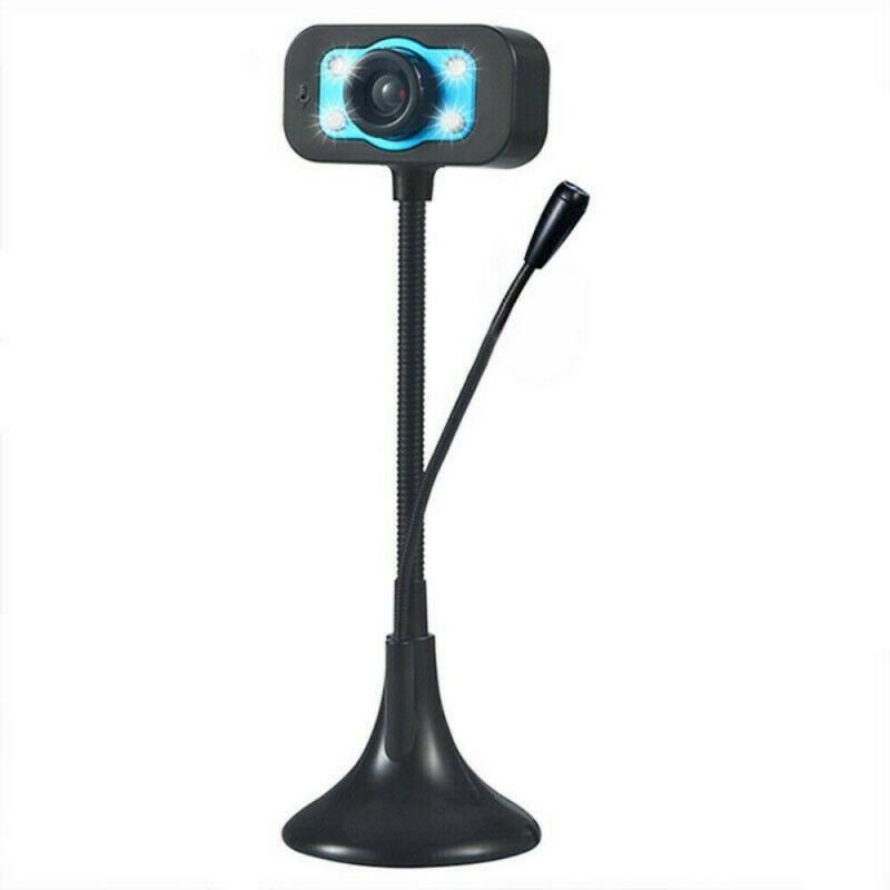 HD Webcam USB High Definition Camera Web Cam 360 Degree MIC With Light For Skype Computer Desktop In Stock