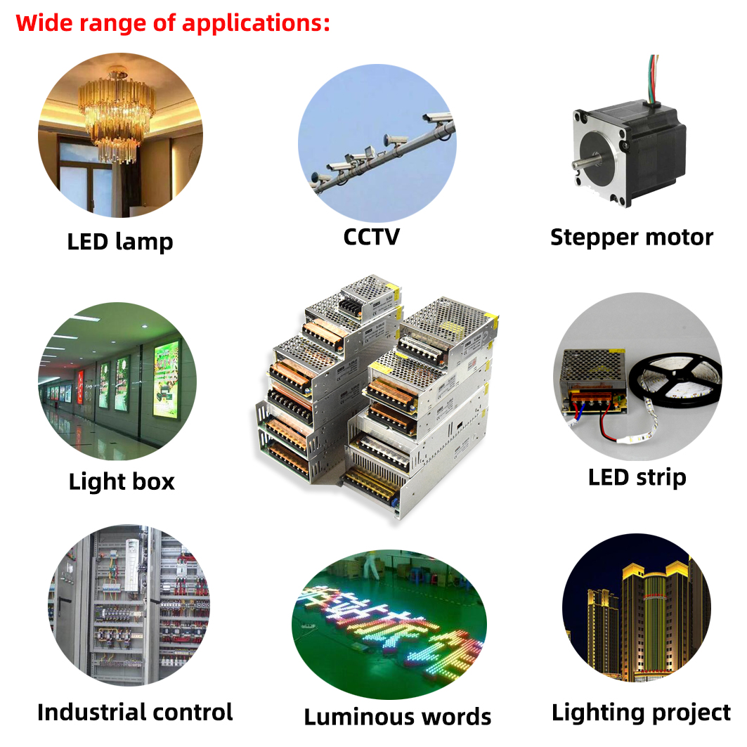 Led Power Supply12v 24v 48v 5v 1a 2a 3a 5a 10a 15a 20a Switching Power Supply Lighting Transformer Adapter Power Source
