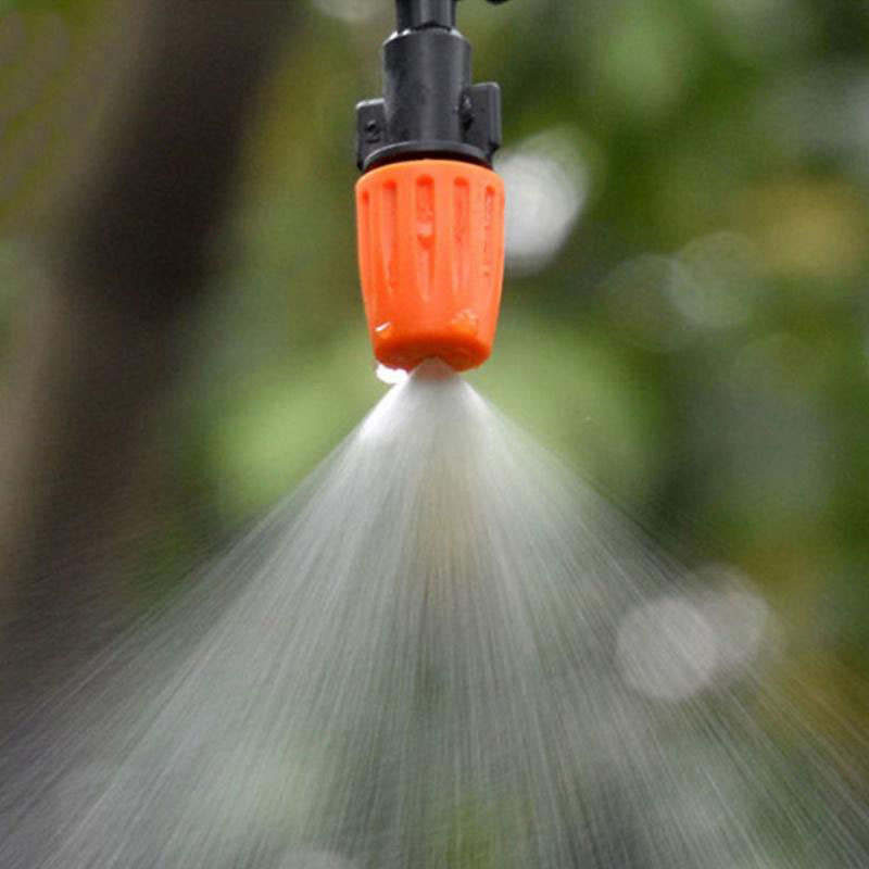 10pcs/lot Garden Mist Cooling System Sprayers Micro Sprinkler Head Single Nozzle Water Spray Set Mist Humidification Set