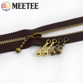 Meetee 30pcs 3# 25mm Metal Zipper Puller Bag Bronze Pull Pendant DIY Wallet Jacket Repair Zip Pendant Hardware Accessory ZT017